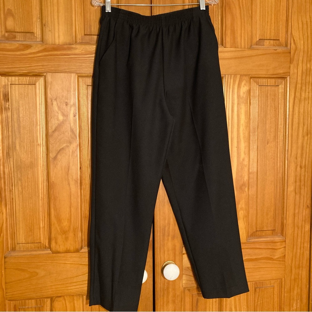 NWOT Donnkenny Petite Vintage 90s Pull On Pants Elastic Waist Black Size 14P